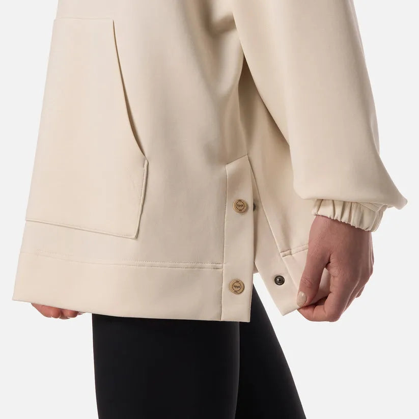 POLERON MUJER CITYSCAPE HOODY SWEATSHIRT LIPPI CREMA