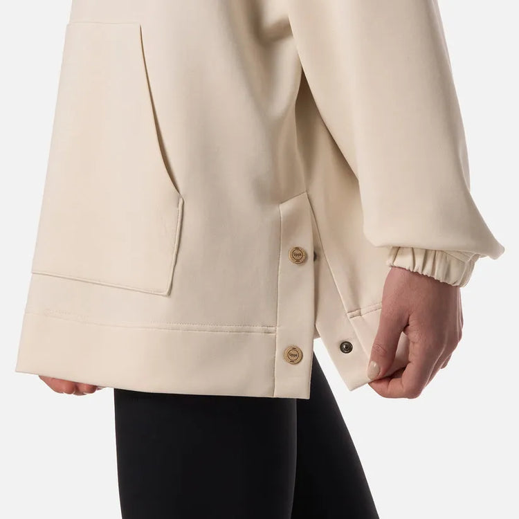 POLERON MUJER CITYSCAPE HOODY SWEATSHIRT LIPPI CREMA