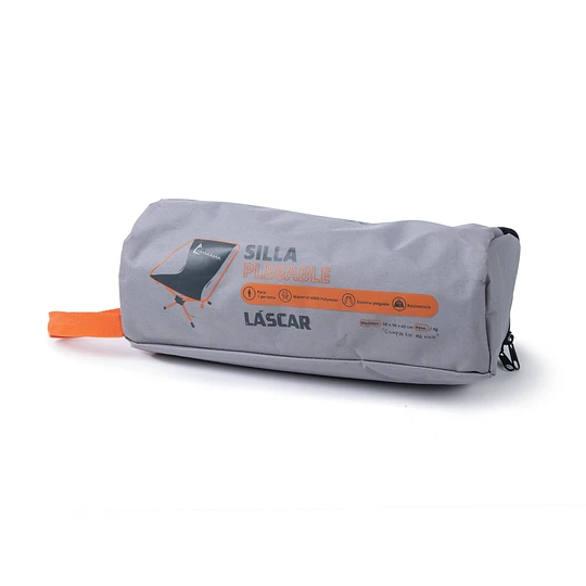 SILLA PLEGABLE LASCAR ATAKAMA OUTDOOR GRIS/NARANJO