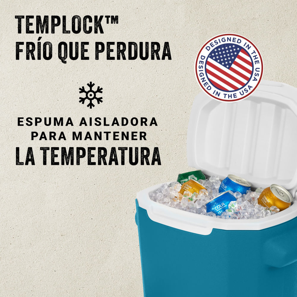 COOLER CON RUEDAS COLEMAN CHILLER 28QT/27LTS AZUL