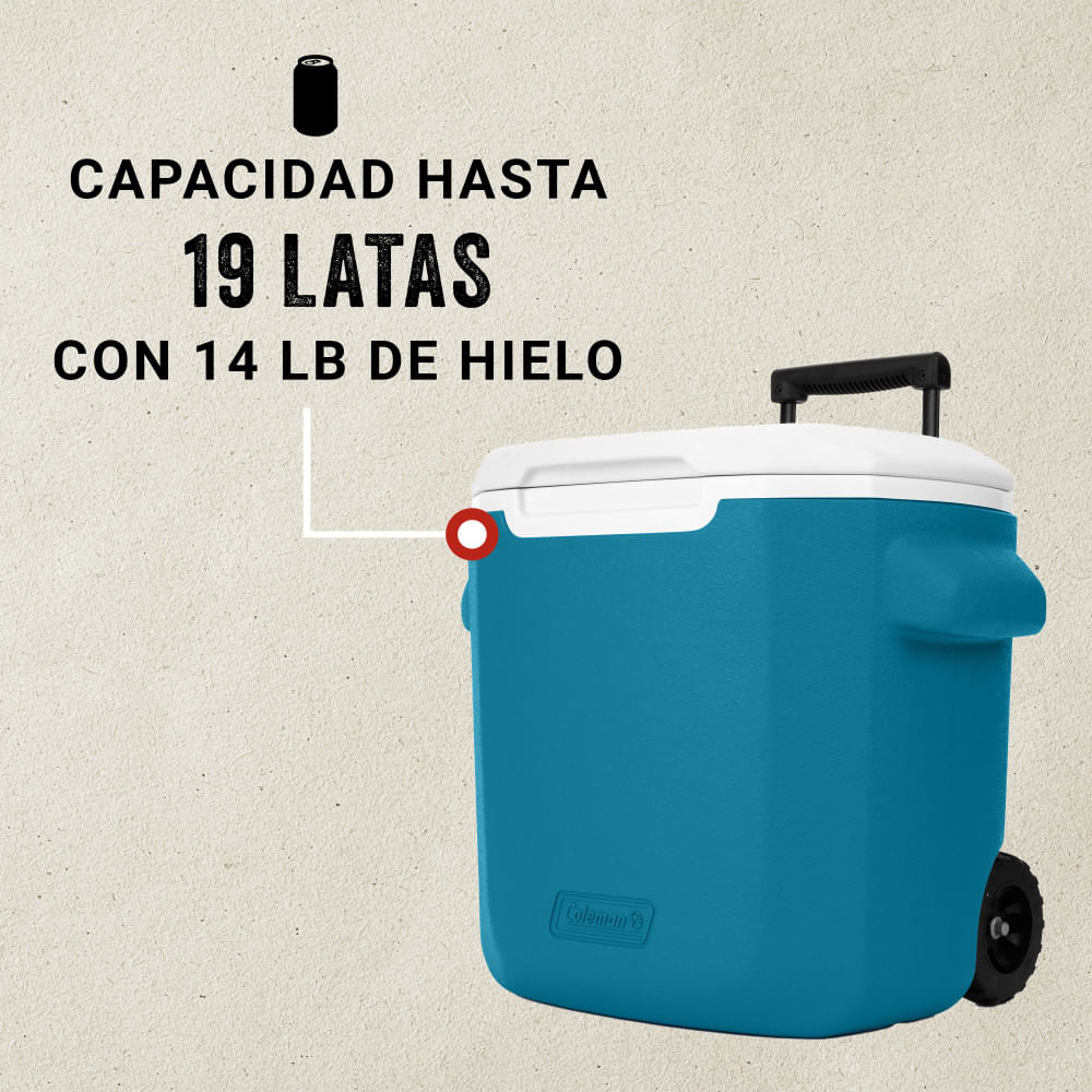 COOLER CON RUEDAS COLEMAN CHILLER 28QT/27LTS AZUL