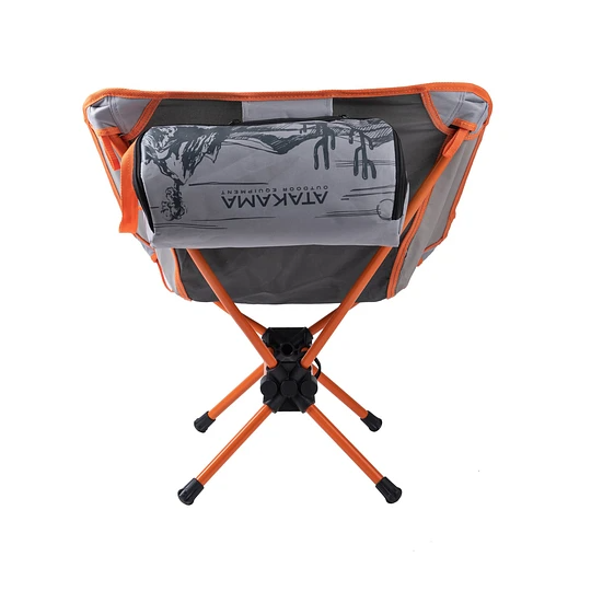SILLA PLEGABLE LASCAR ATAKAMA OUTDOOR GRIS/NARANJO