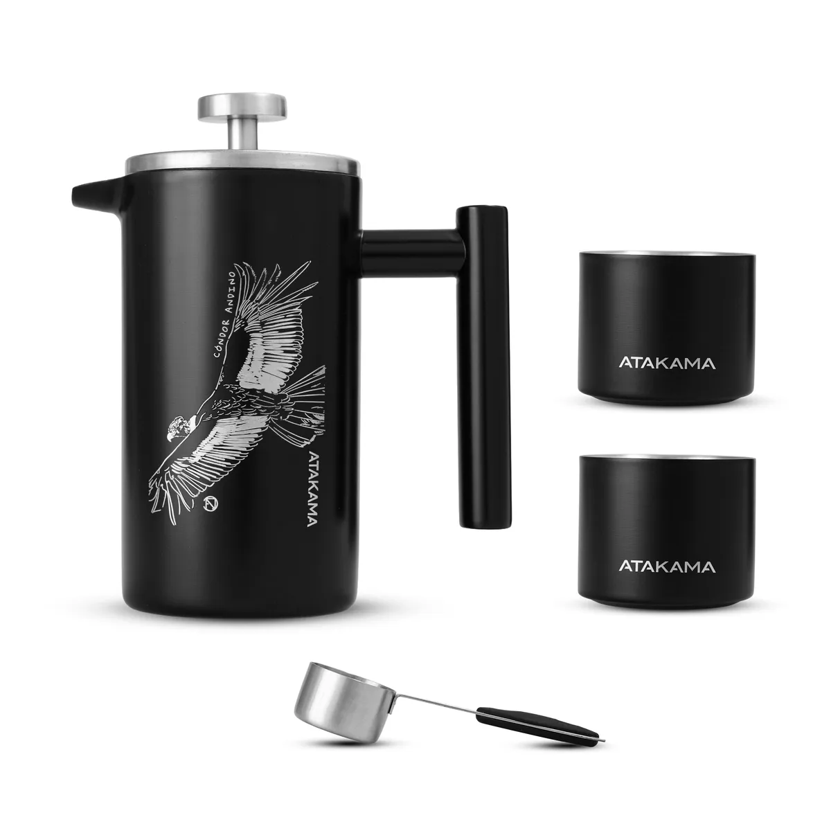 SET CAFETERA TERMICA 350ML NEGRO