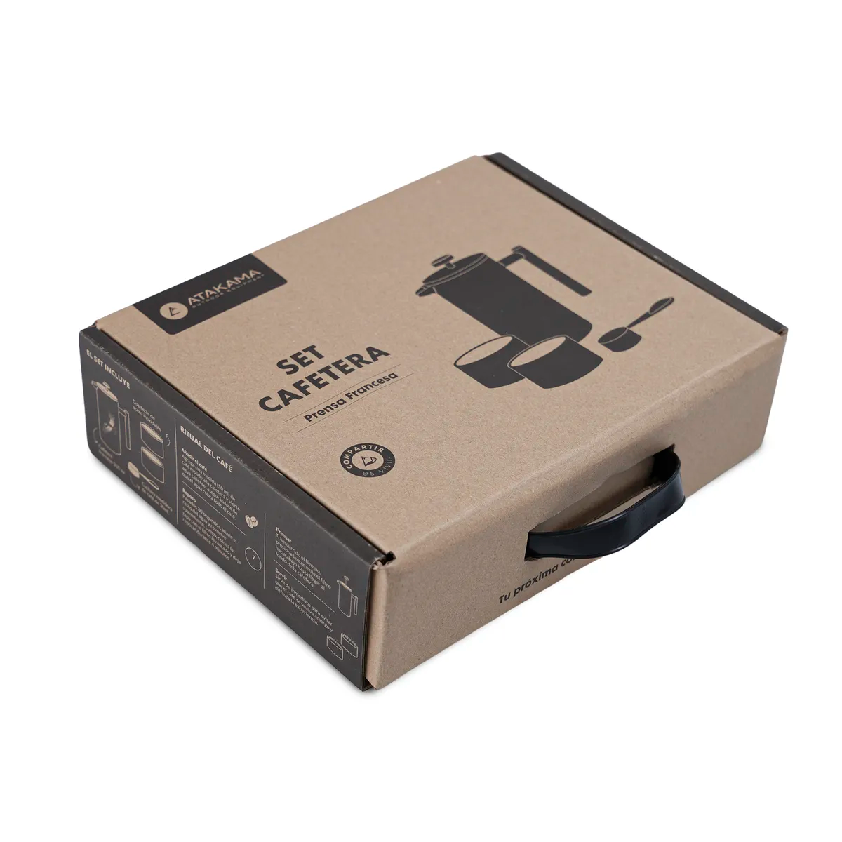 SET CAFETERA TERMICA 350ML NEGRO