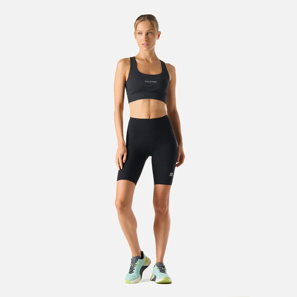 CALZA MUJER VULCANO W TEMPO BIKER SUPER HIGH RISE LEGGINGS NEGRO