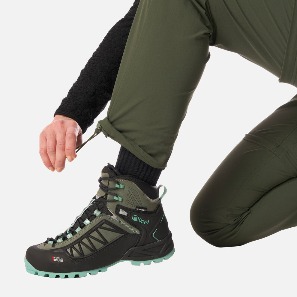 PANTALON MUJER LENNOX QDRY MIX2 LIPPI VERDE MILITAR
