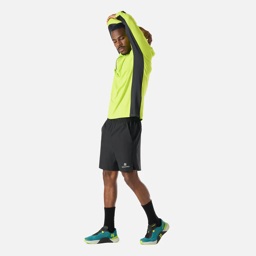SHORT HOMBRE VULCANO TEMPO 2-IN-1 7" SHORTS NEGRO