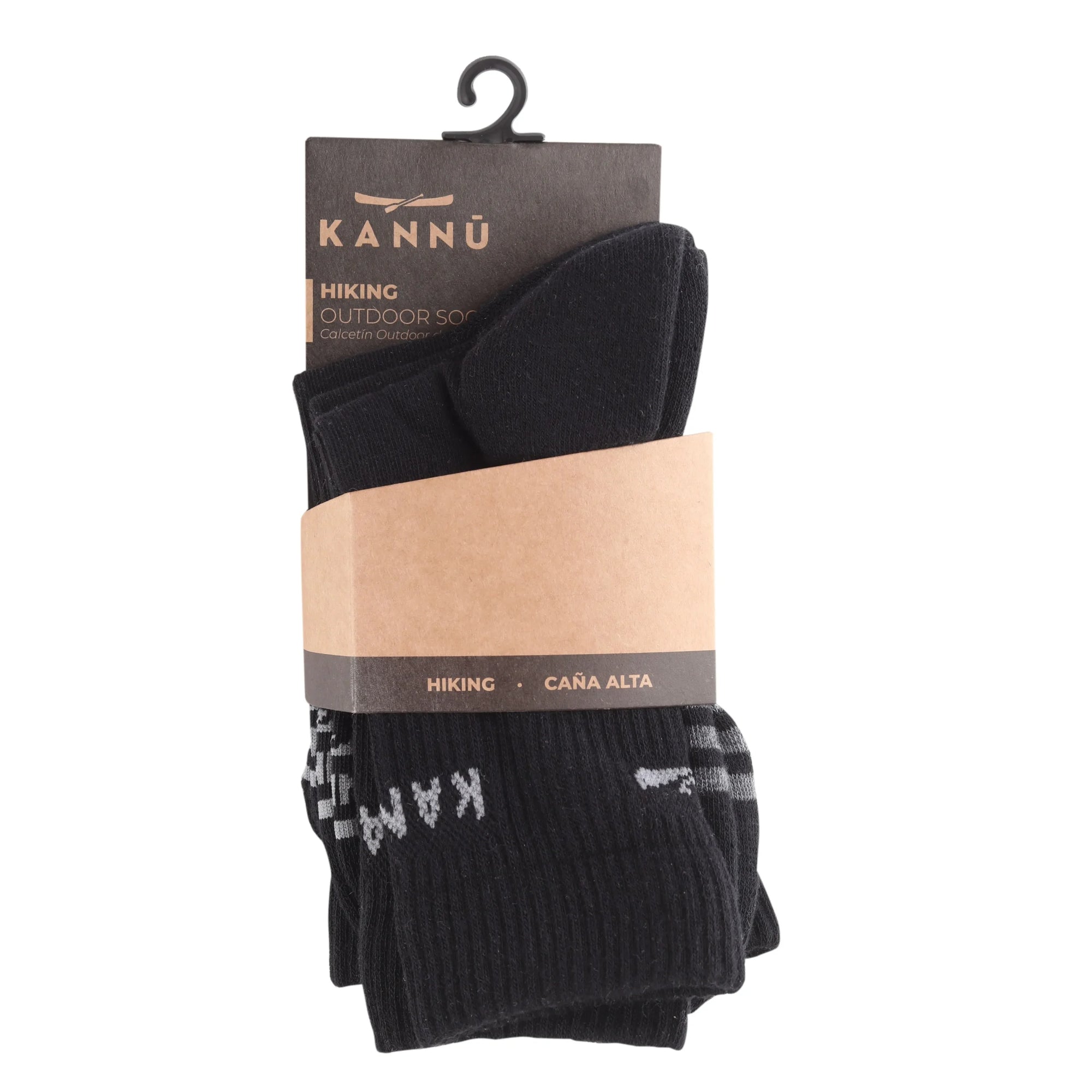 CALCETINES KANNU TRIPACK NEGRO (LARGO)