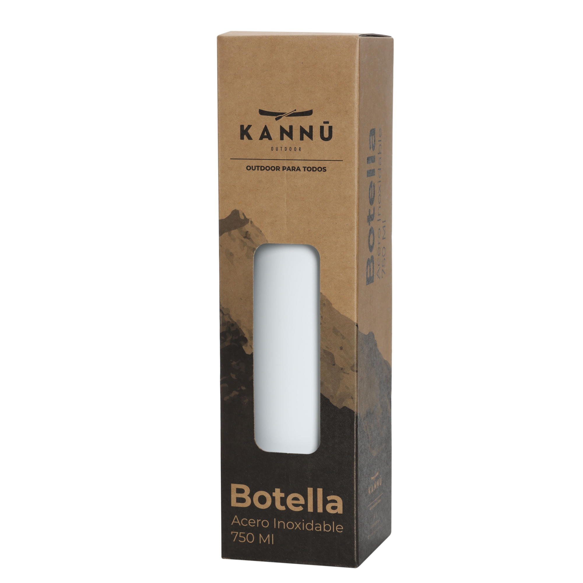 BOTELLA KANNU HIDRATACION 750ML STEEL BLANCO