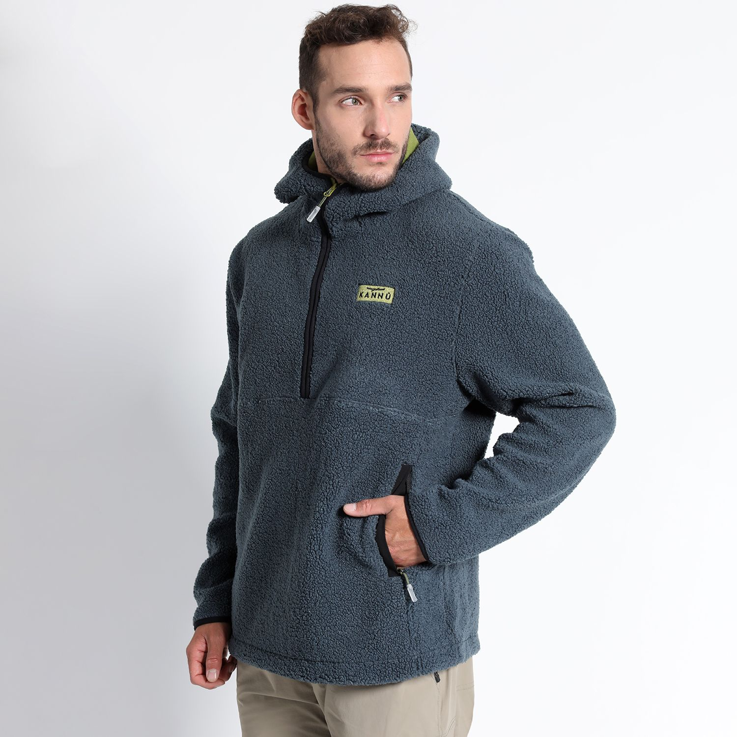 POLAR KANNU SHERPA CANGURO HOMBRE AZUL