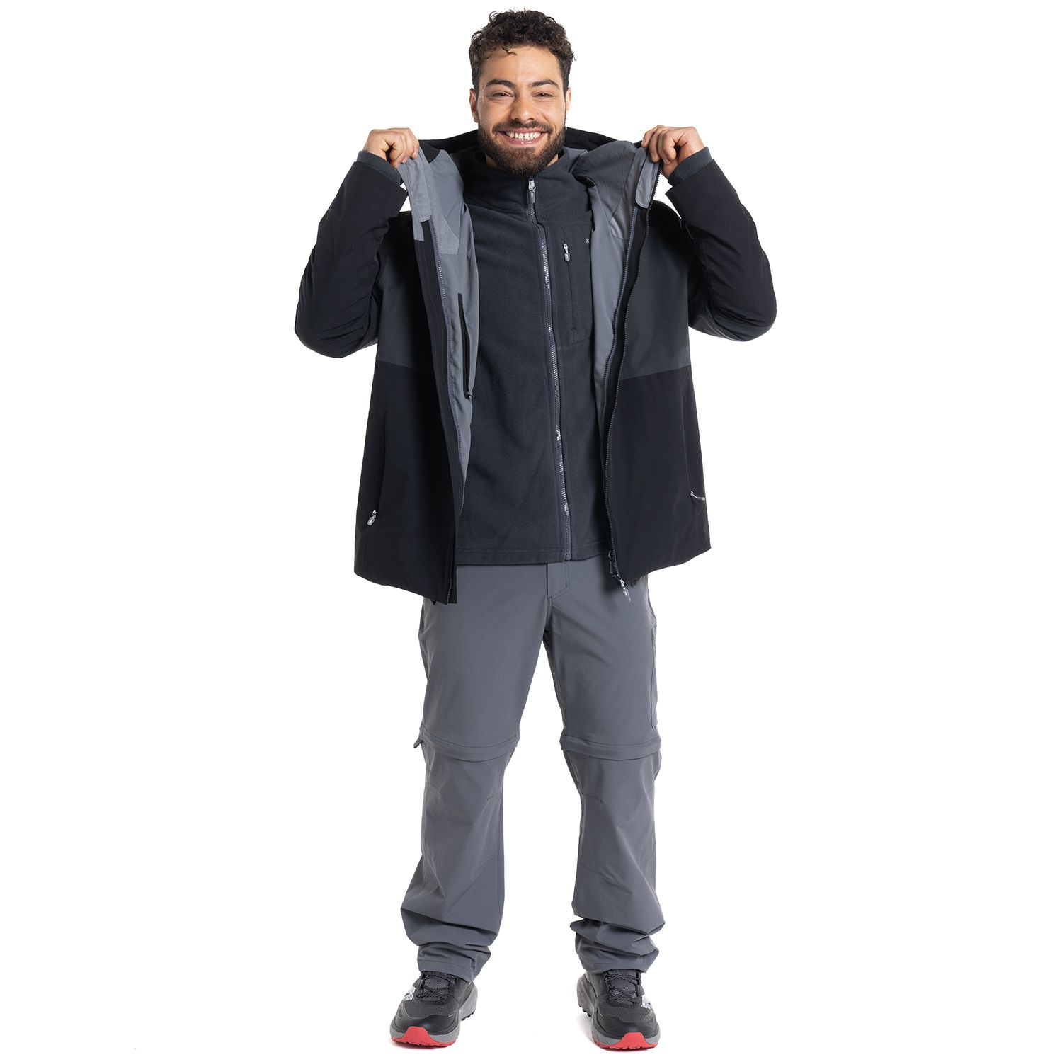 PARKA IMPERMEABLE KANNU BAKER 3 EN 1 HOMBRE NEGRA