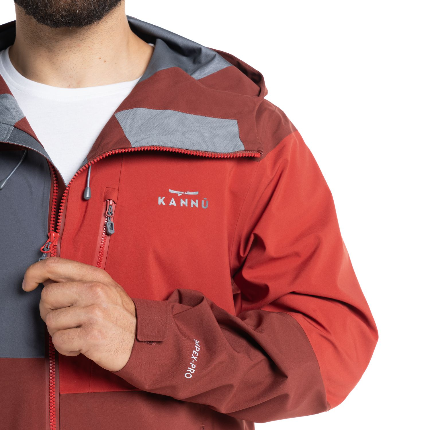 PARKA KANNU IMPERMEABLE VENTISQUERO HOMBRE ROJO