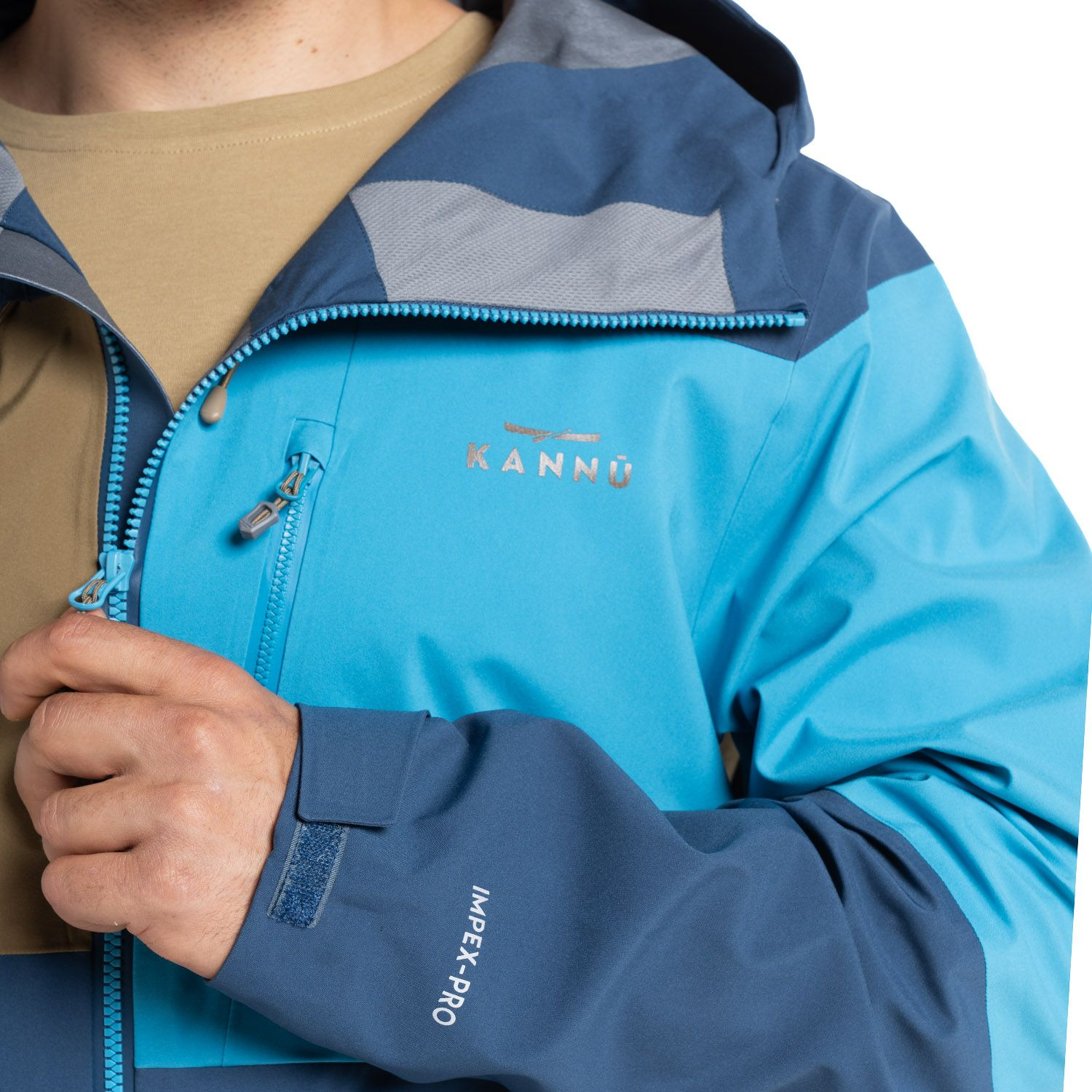 PARKA KANNU IMPERMEABLE VENTISQUERO HOMBRE AZUL