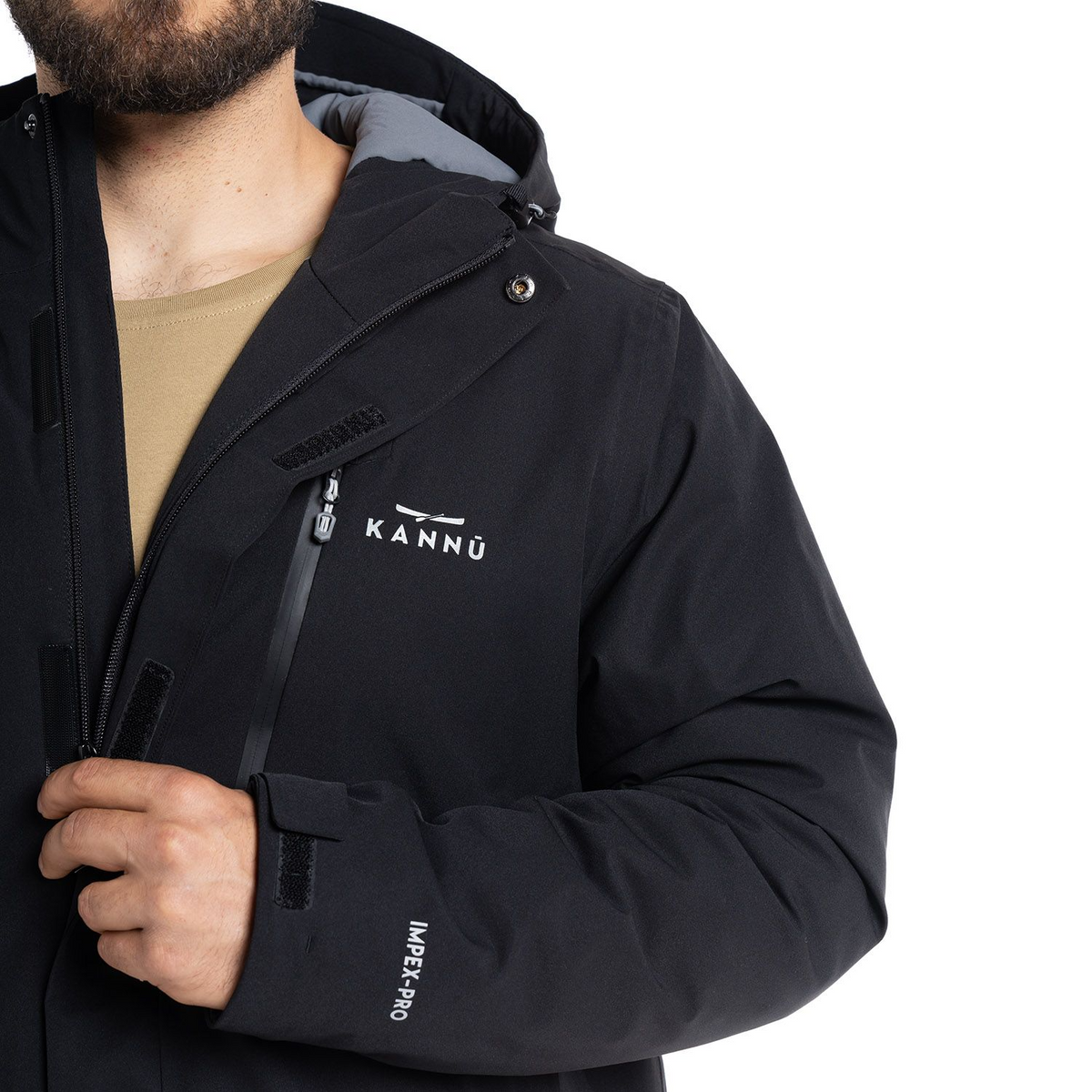CHAQUETA KANNU TERMICA IMPERMEABLE OCTAY HOMBRE NEGRO