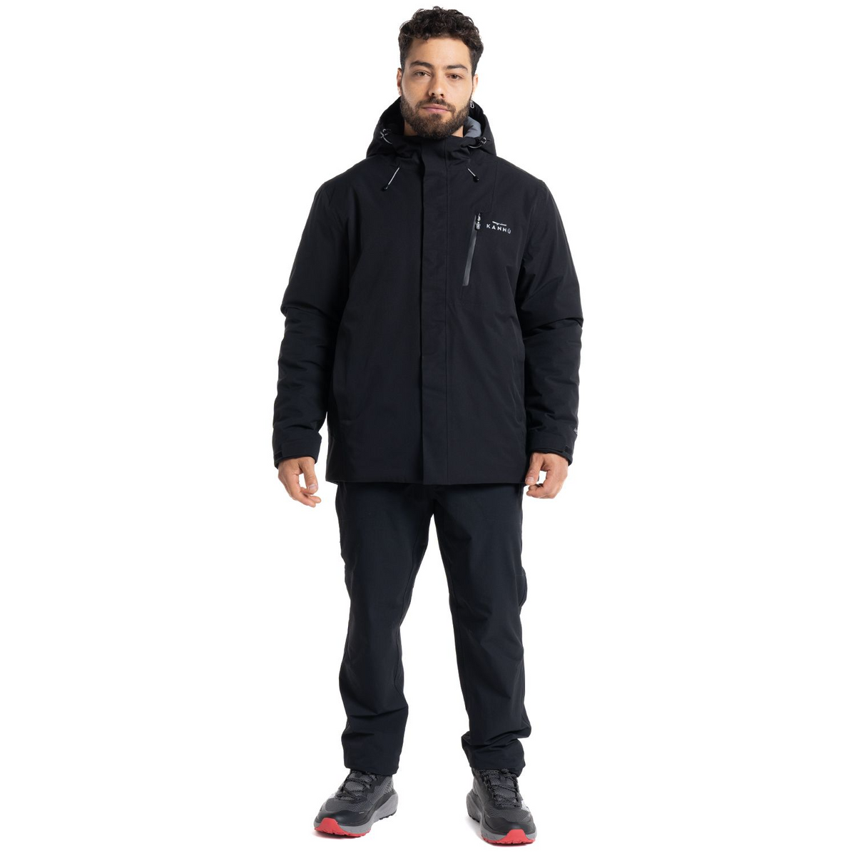 CHAQUETA KANNU TERMICA IMPERMEABLE OCTAY HOMBRE NEGRO