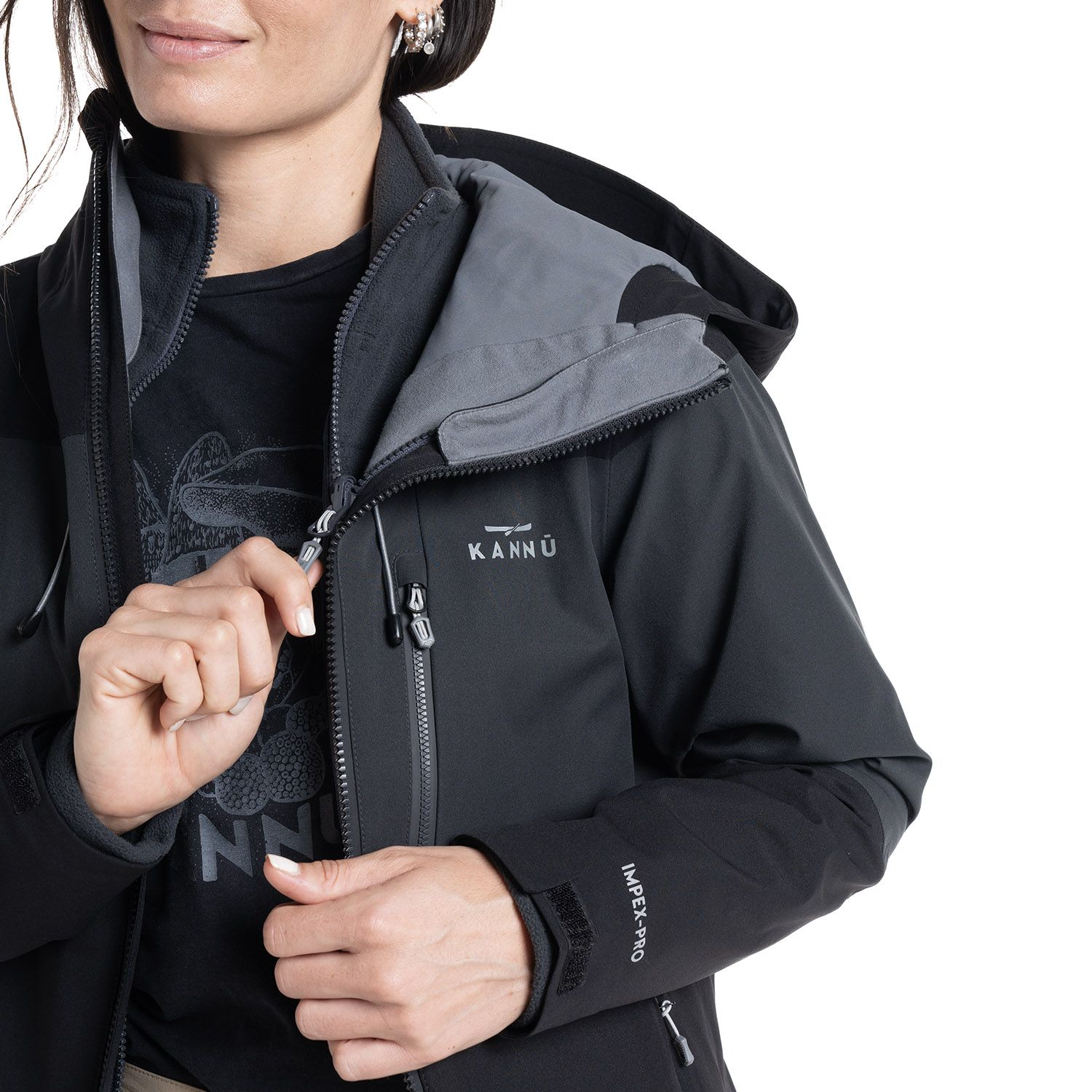 CHAQUETA KANNU BAKER 3 EN 1 MUJER NEGRO