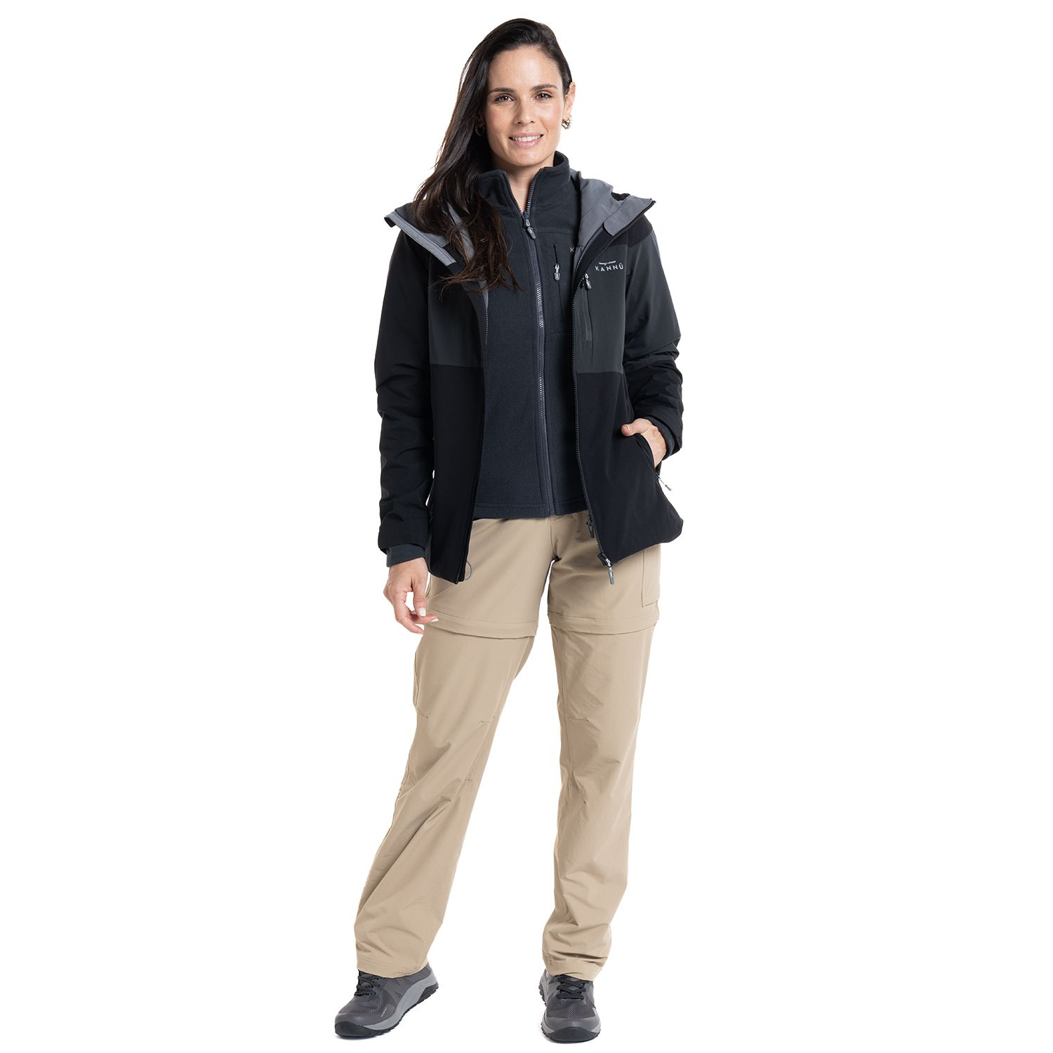 CHAQUETA KANNU BAKER 3 EN 1 MUJER NEGRO