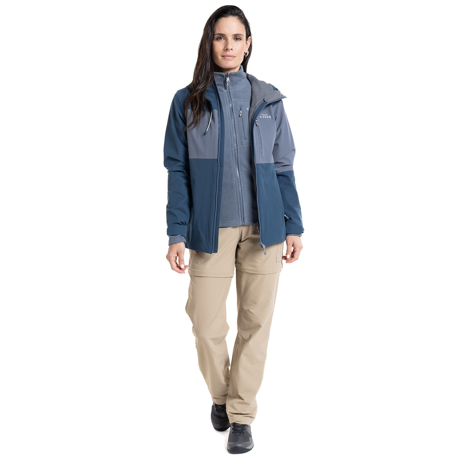 CHAQUETA KANNU BAKER 3 EN 1 MUJER AZUL