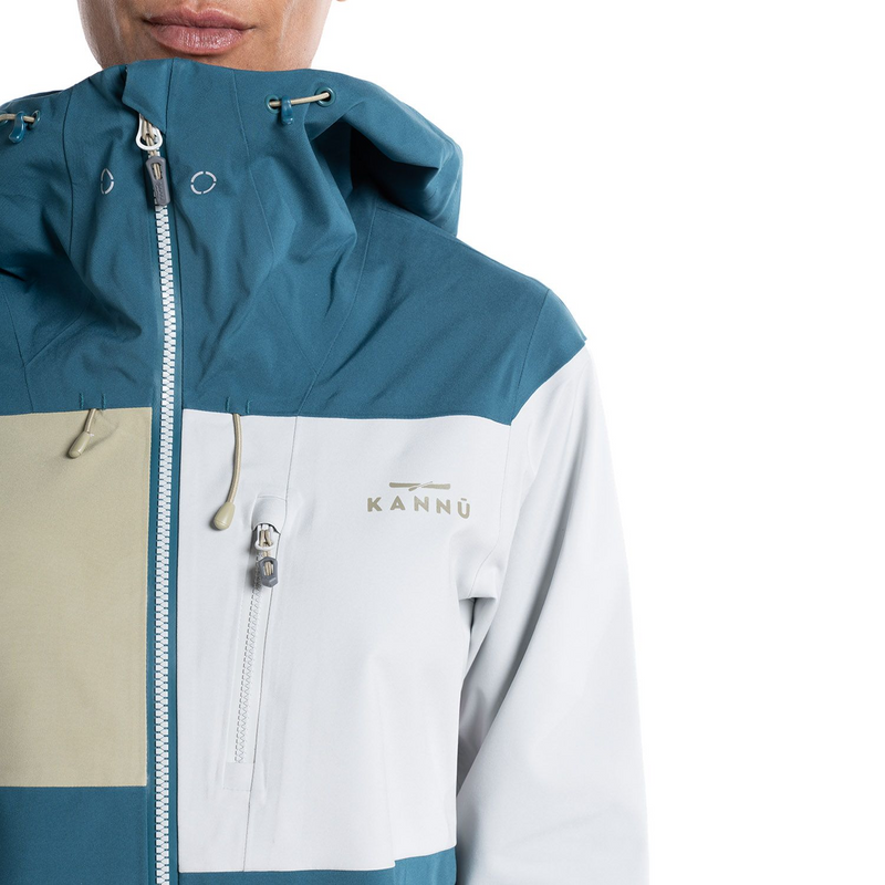 CHAQUETA KANNU IMPERMEABLE VENTISQUERO MUJER AZUL PETROLEO
