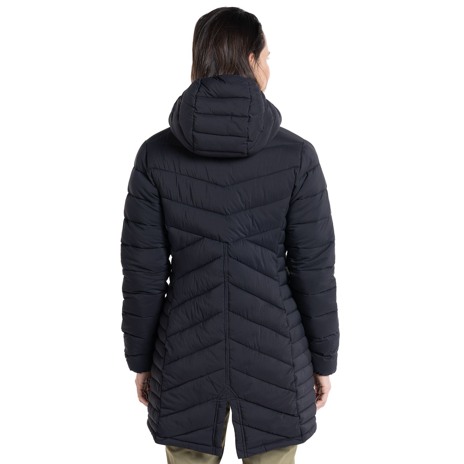 CHAQUETA KANNU INSULADA LARGA MUJER CISNES NEGRO