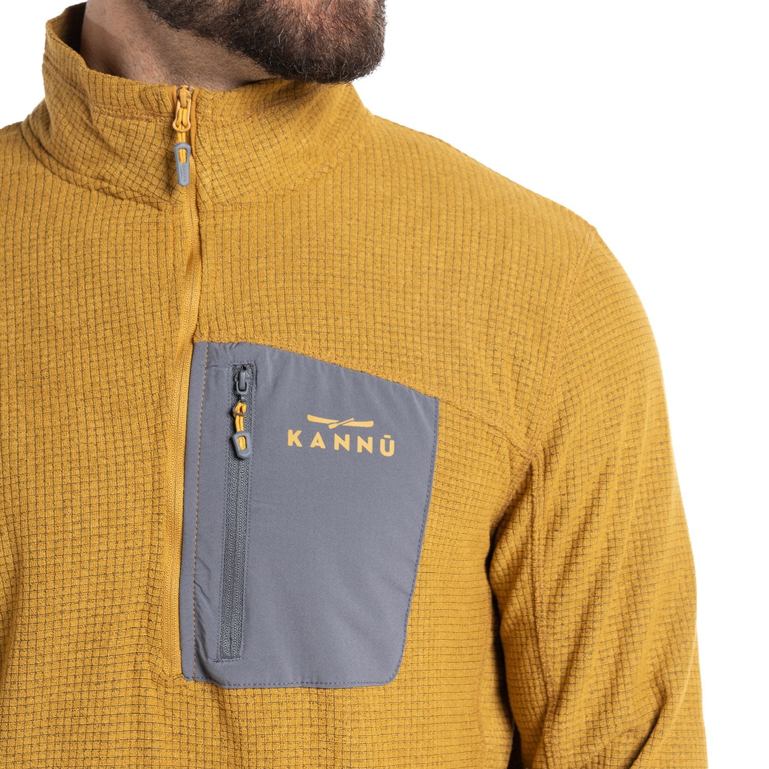 POLAR KANNU CHACABUCO 1/4 ZIP HOMBRE MOSTAZA