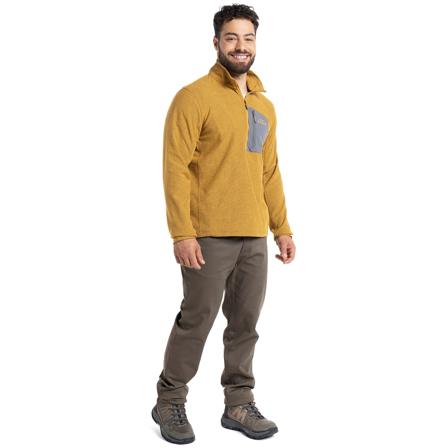 POLAR KANNU CHACABUCO 1/4 ZIP HOMBRE MOSTAZA