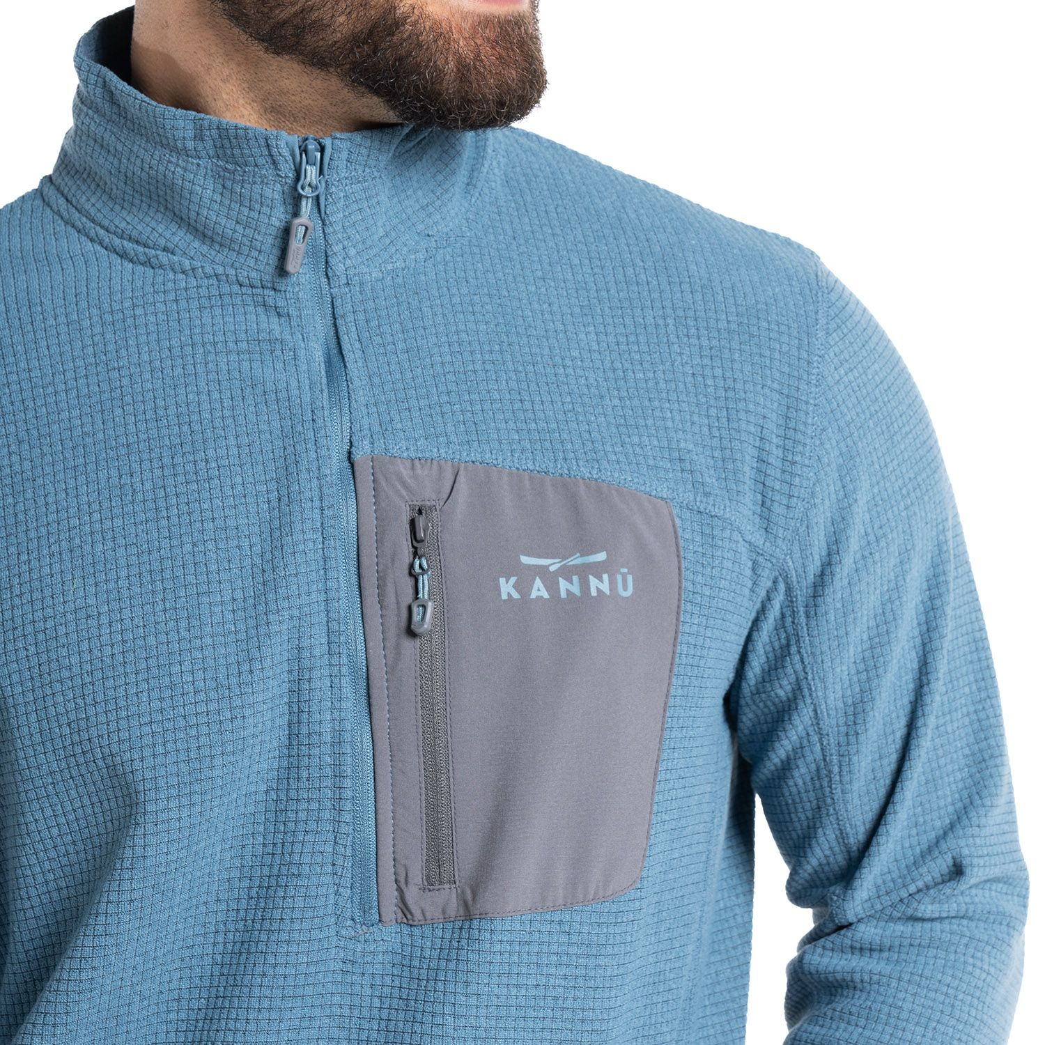 POLAR KANNU CHACABUCO 1/4 ZIP HOMBRE AZUL