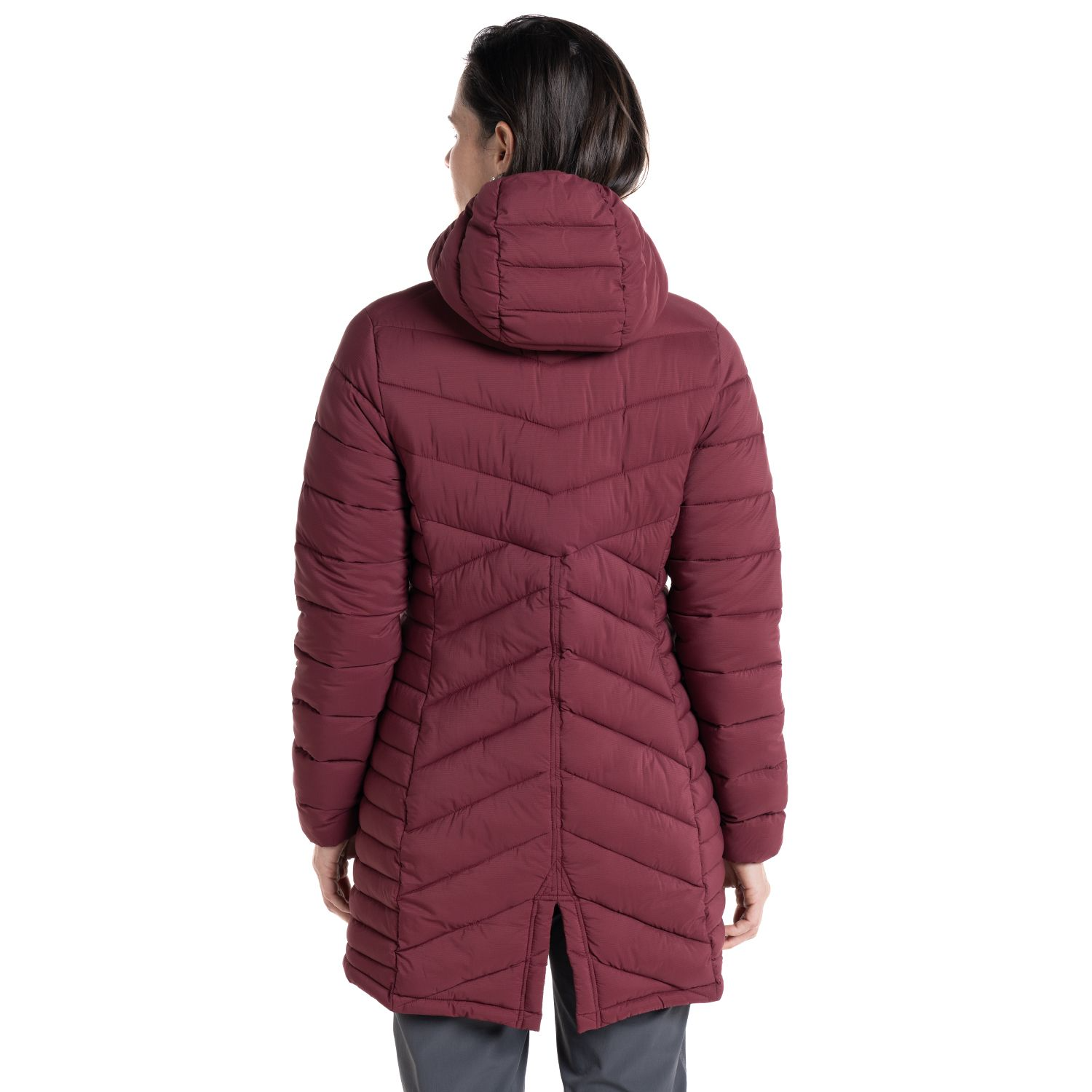 CHAQUETA KANNU INSULADA LARGA MUJER CISNES BURDEO