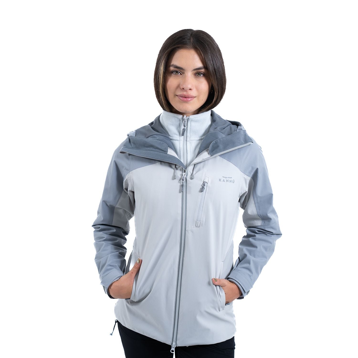 CHAQUETA KANNU BAKER 3 EN 1 MUJER GRIS