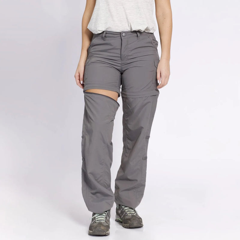 PANTALON DESMONTABLE KANNU MUJER GRIS