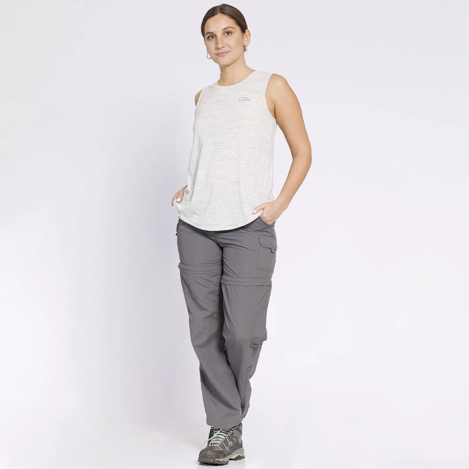 PANTALON DESMONTABLE KANNU MUJER GRIS