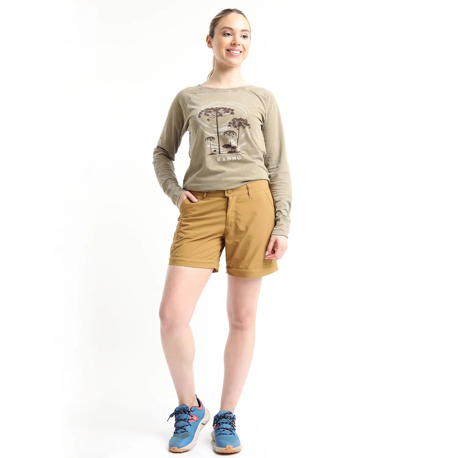 PANTALON KANNU DESMONTABLE MUJER MOSTAZA