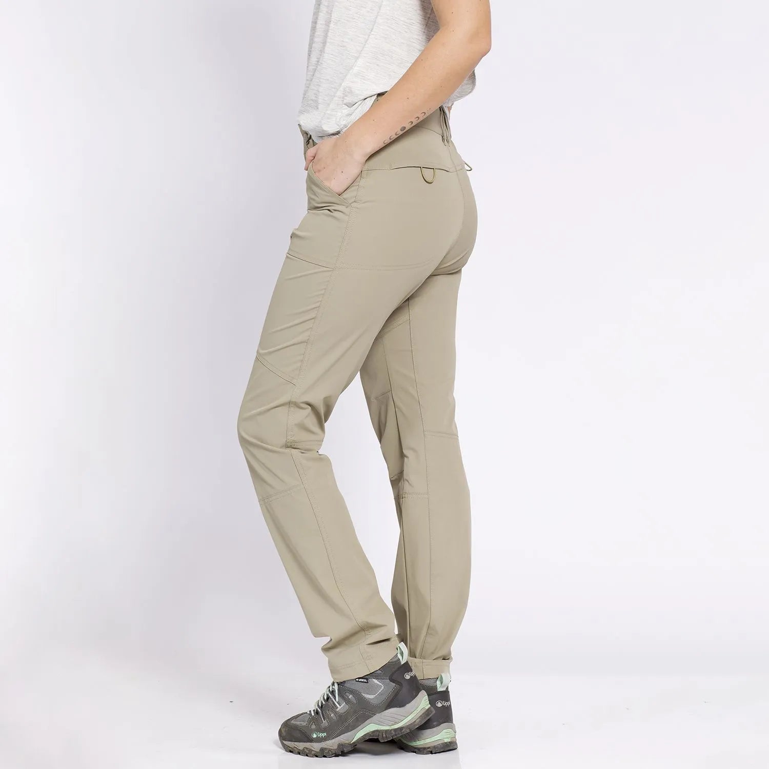 PANTALON KANNU MUJER MULTIBOLSILLO BEIGE TALLA M
