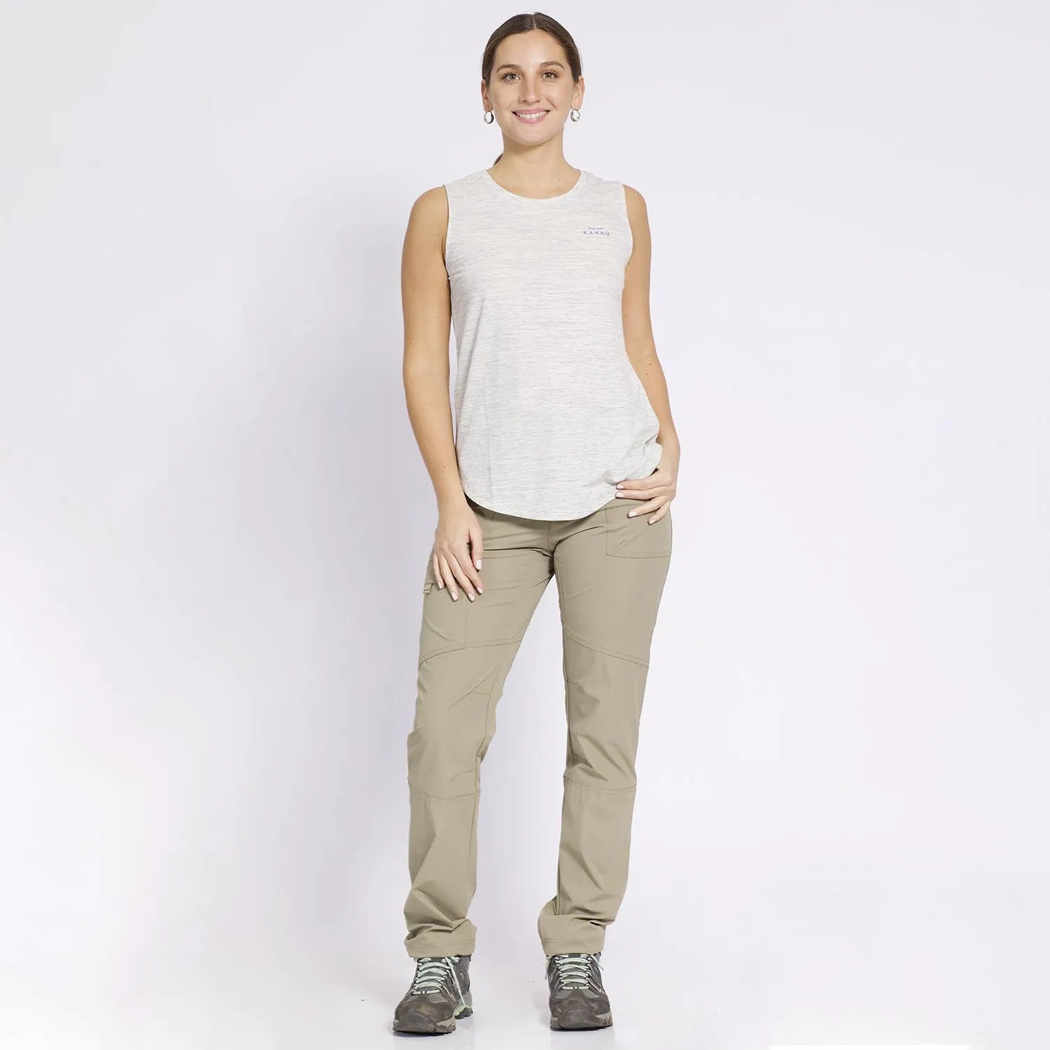 PANTALON KANNU MUJER MULTIBOLSILLO BEIGE TALLA M