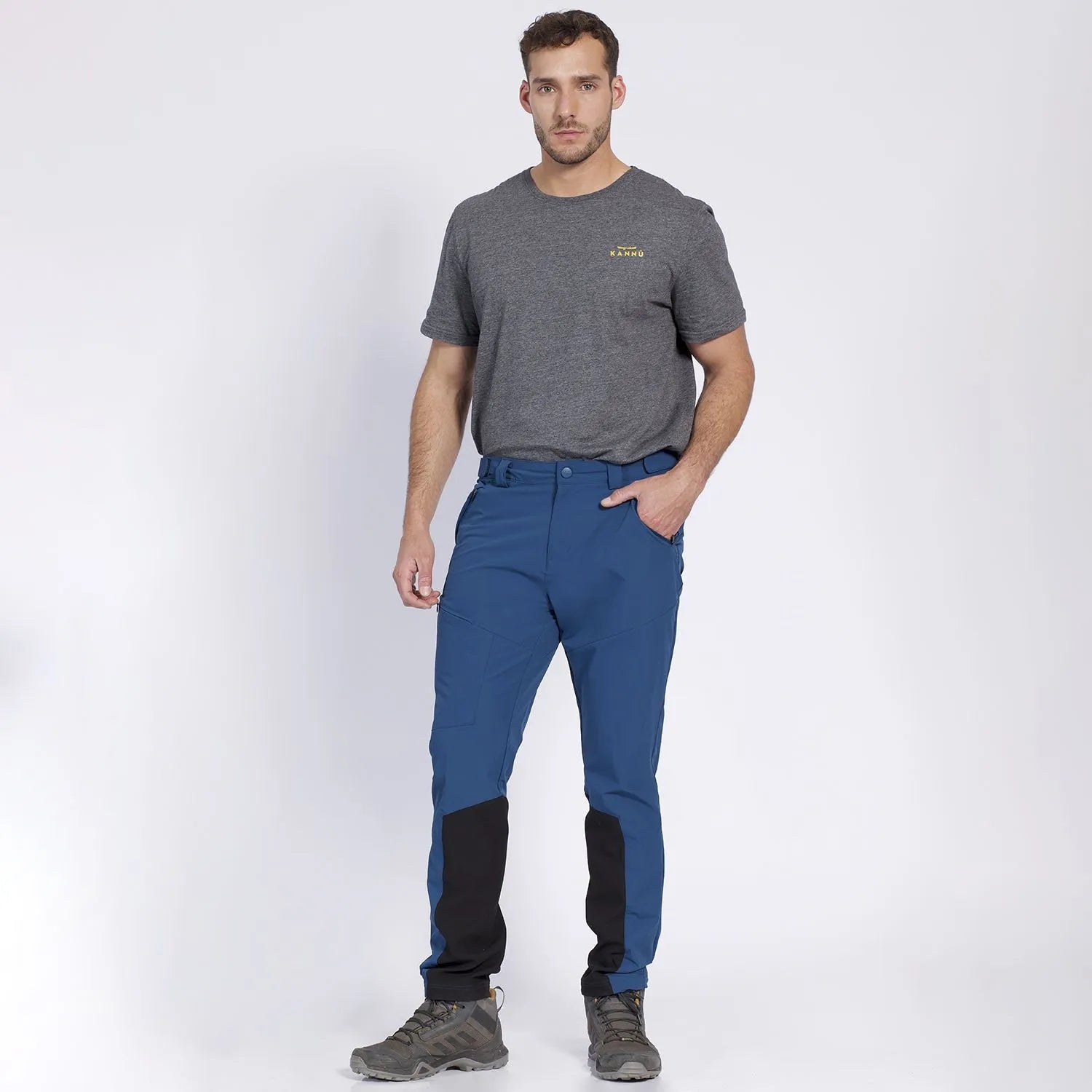 PANTALON KANNU HIKING FORCE KNEE HOMBRE AZUL TALLA 2XL