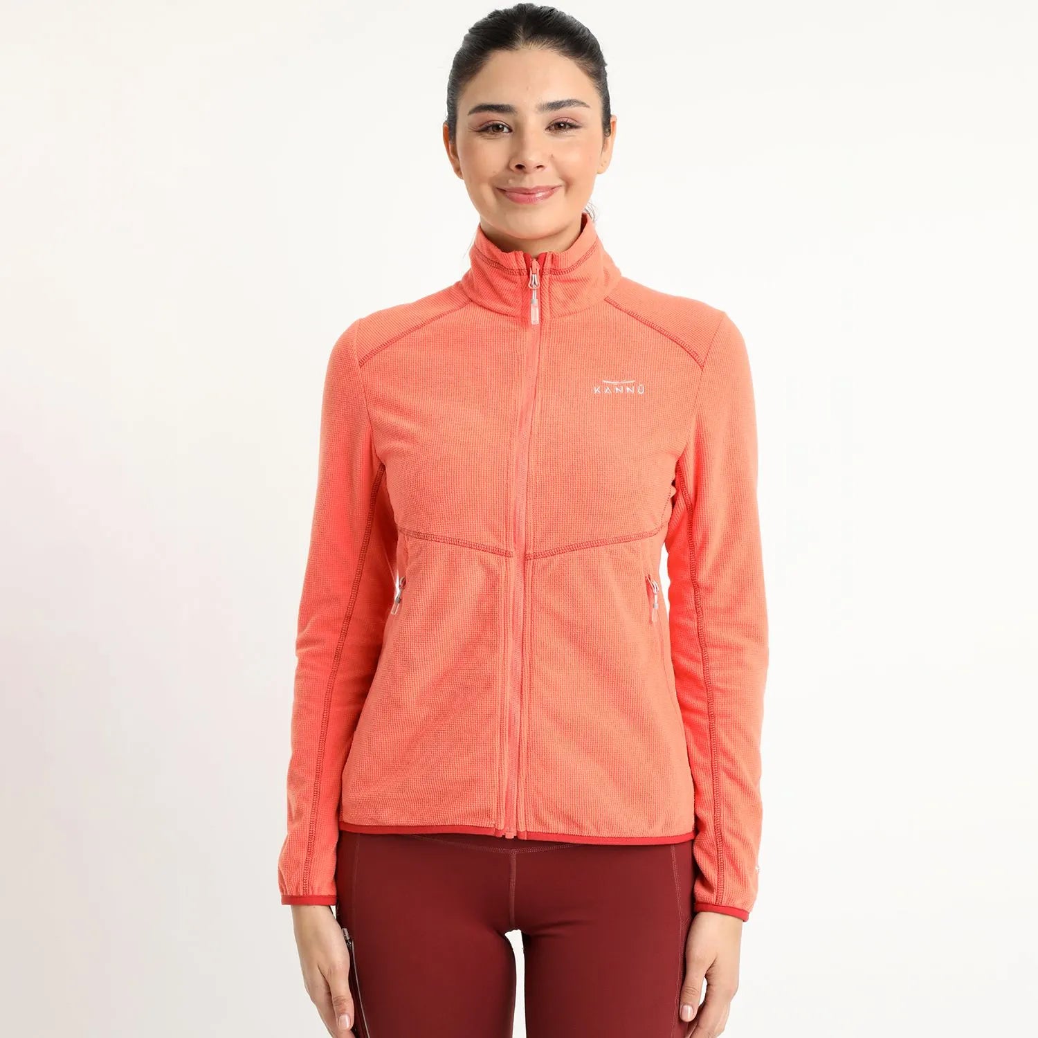 POLAR KANNU SQUARE FULL ZIPPER MUJER CORAL TALLA XL