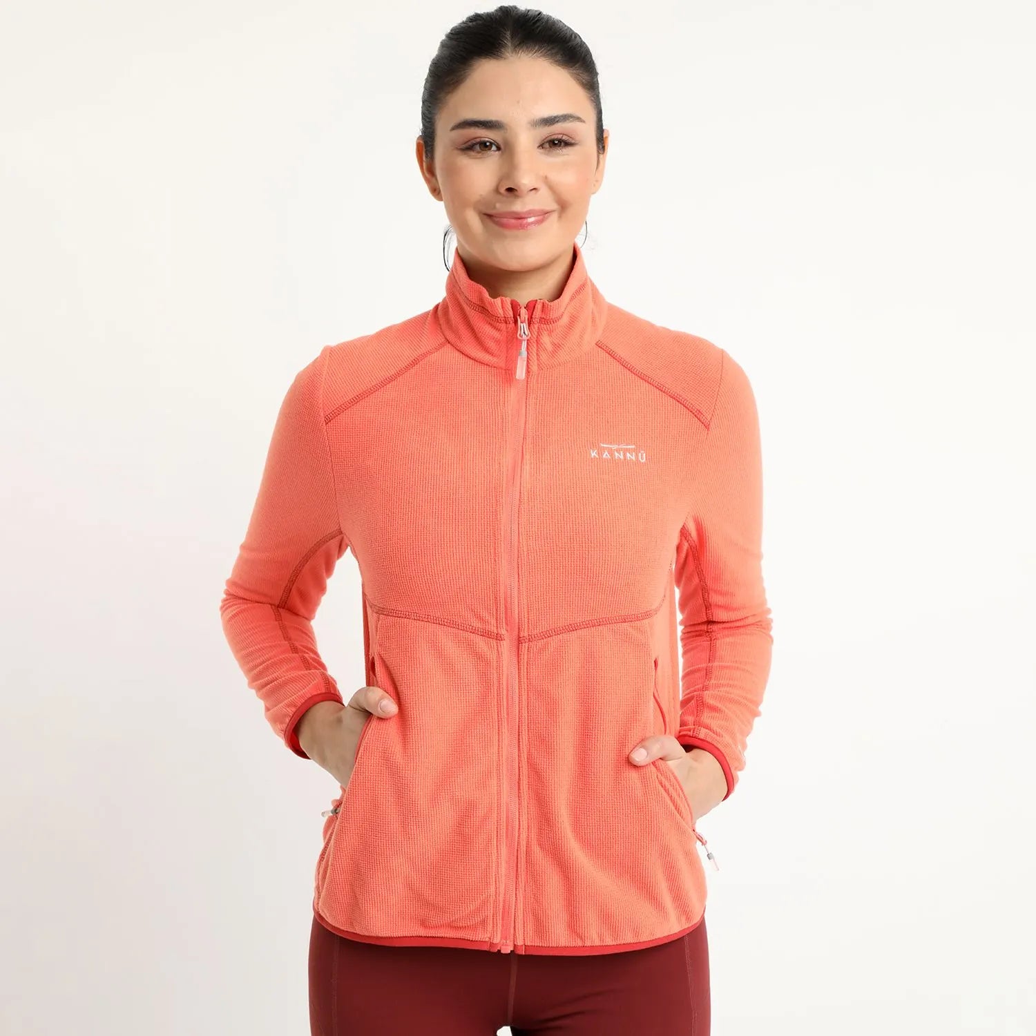 POLAR KANNU SQUARE FULL ZIPPER MUJER CORAL TALLA XL