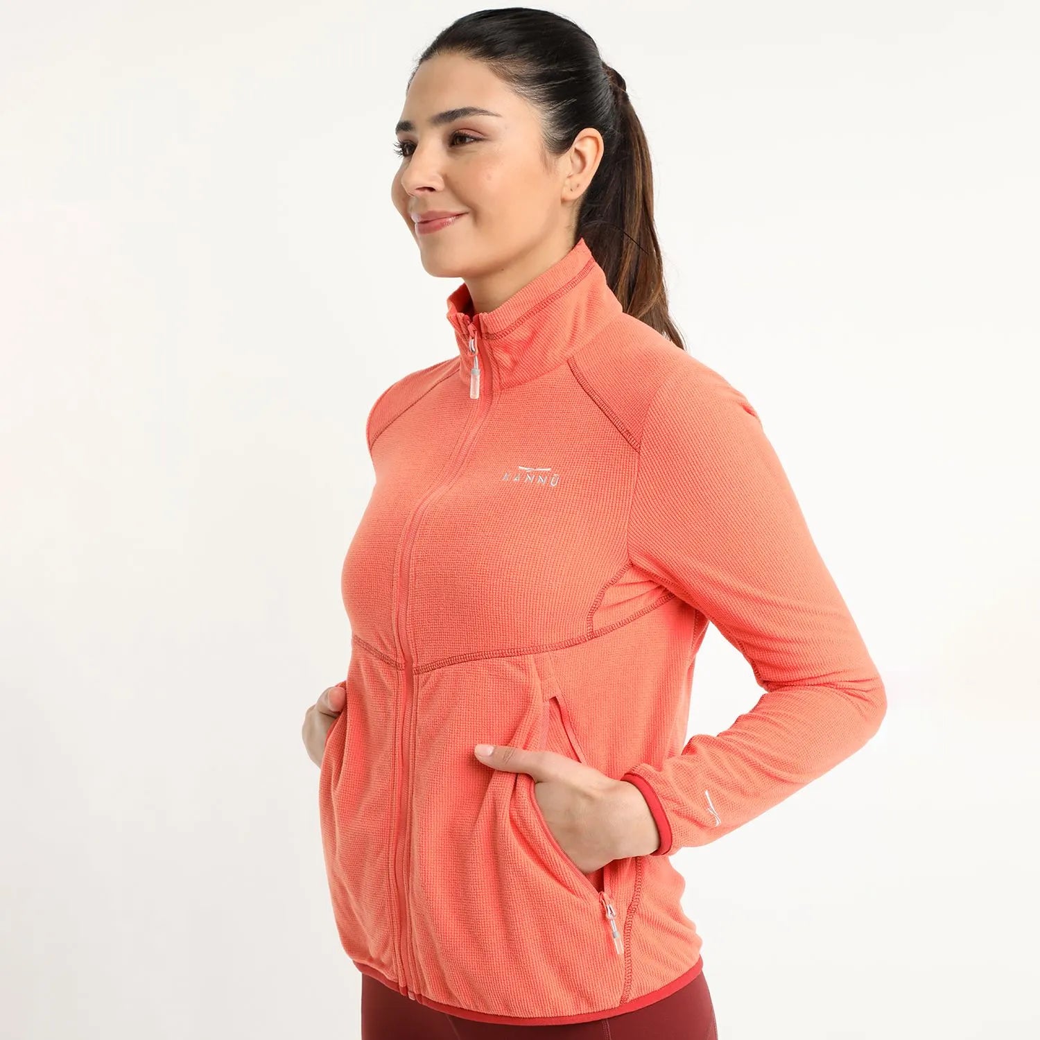 POLAR KANNU SQUARE FULL ZIPPER MUJER CORAL TALLA XL