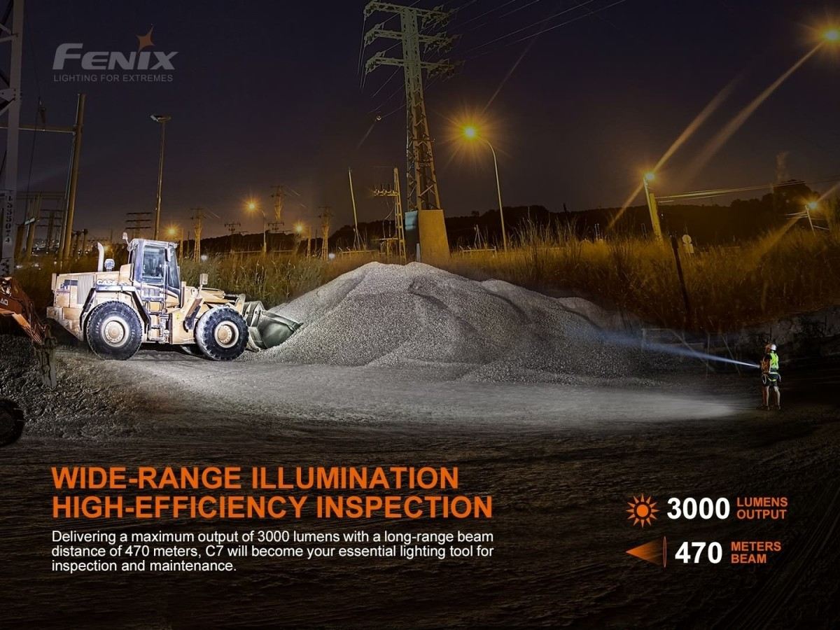 LINTERNA FENIX C7 USB 3000 LUMENES
