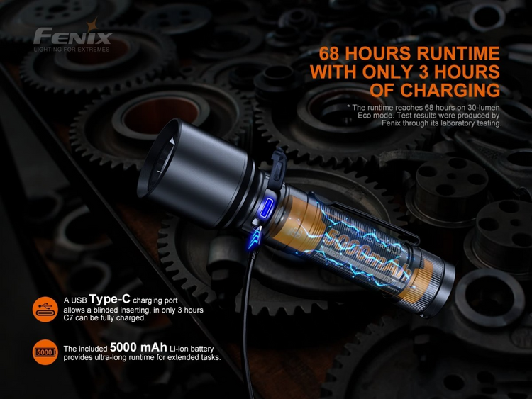LINTERNA FENIX C7 USB | 3000 LUMENES
