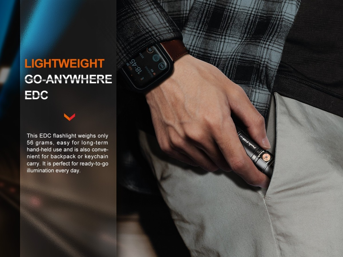 FENIX E18R V2.0 BLACK | 1200 LUMENES