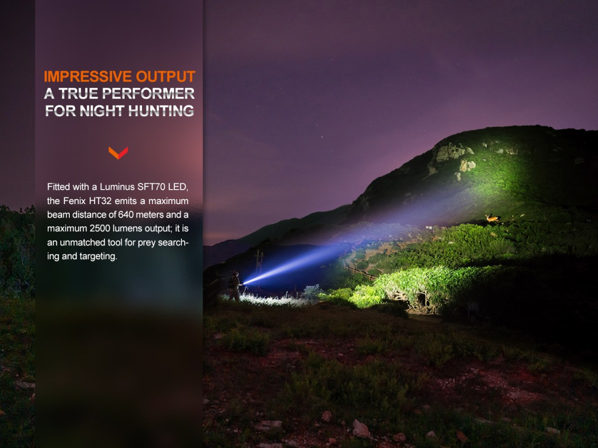 LINTERNA FENIX HT32 | 2500 LUMENS