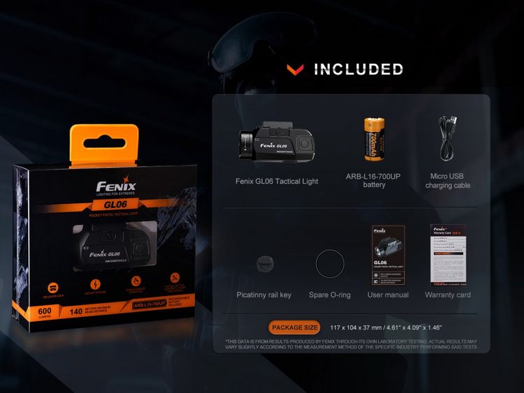 LINTERNA PISTOLA FENIX GL06-365 | 600 LUMENS