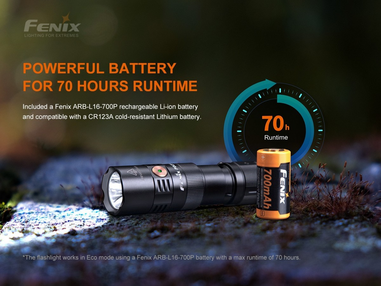 FENIX PD25R USB | 800 LUMENES