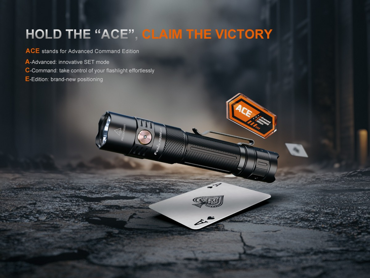 Kit Linterna Fenix PD35R ACE + CL1 NEGRO | 2000 LUMENES
