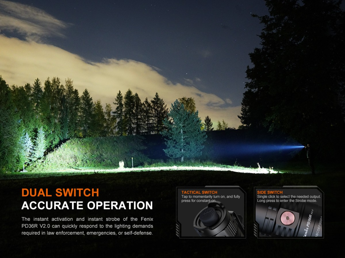 LINTERNA TACTICA FENIX PD36R PRO | 1700 LUMENES