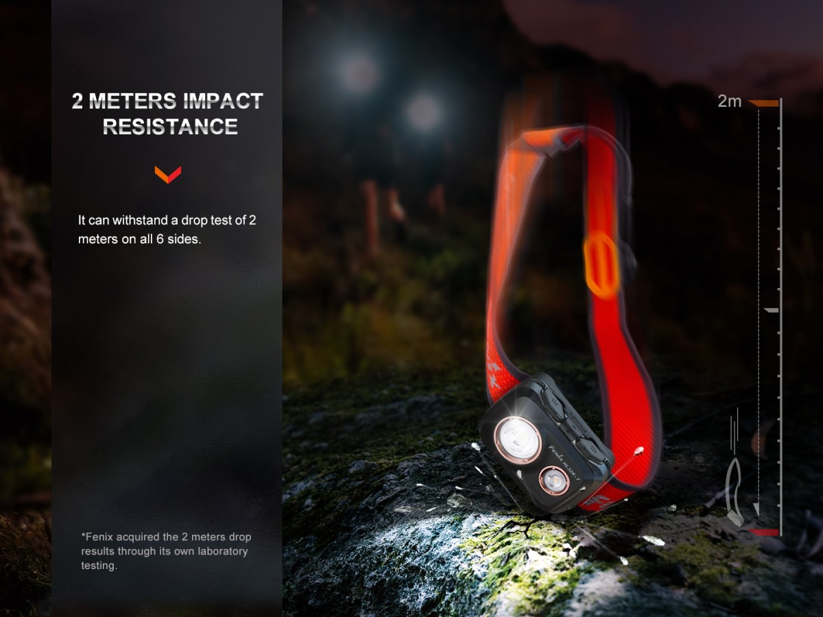 FENIX HL32R-T USB ROJO | 800 LUMENES
