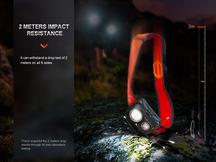 FENIX HL32R-T USB ROJO | 800 LUMENES