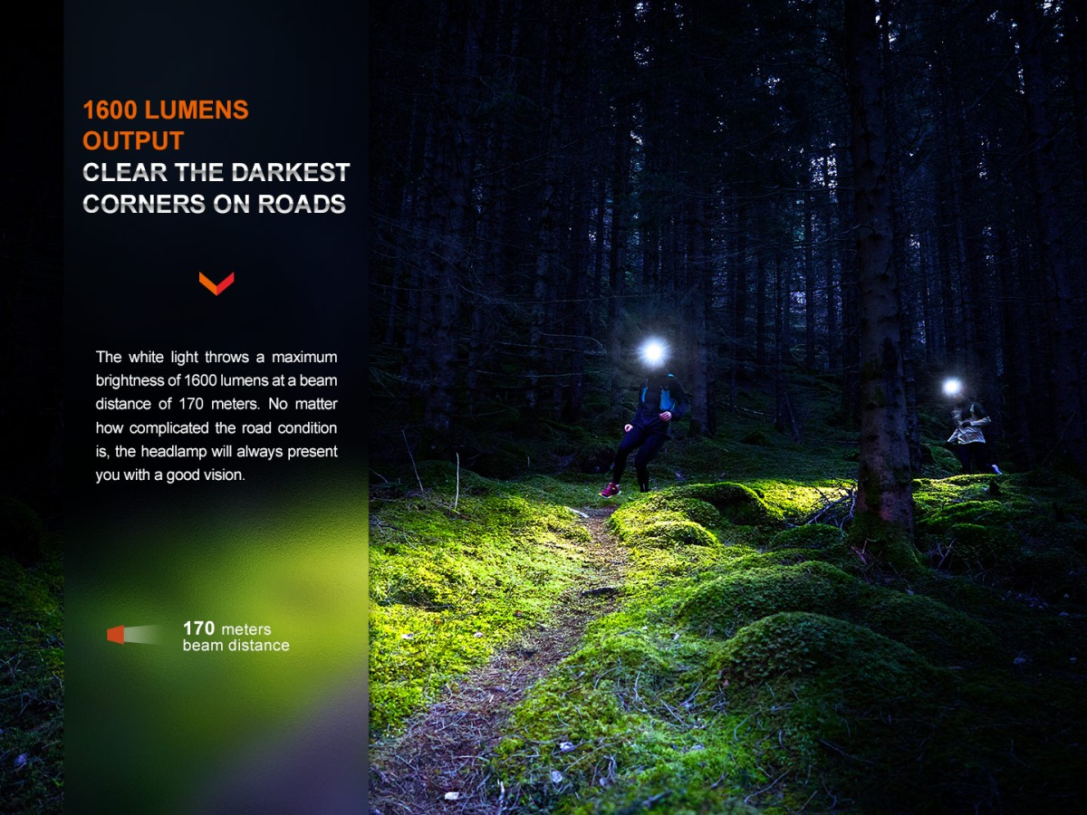 LINTERNA FENIX HM65R-T V2.0 NEBULA | 1600 LUMENS