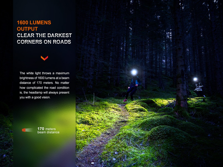 LINTERNA FENIX HM65R-T V2.0 NEBULA | 1600 LUMENS